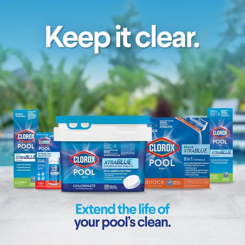 Clorox® Pool&Spa™ XtraBlue 3” Chlorinating Tablets - Kills Bacteria & Stops Algae | 25 LB