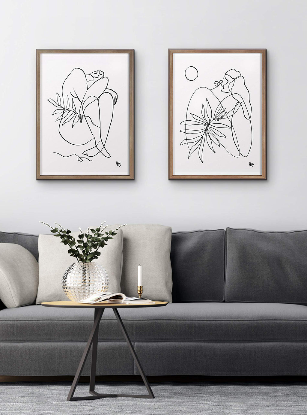 Kate and Laurel Blake Summer Lines 5 Framed Printed Glass Wall Art by Maggie Stephenson, 18x24 Gold, Chic Modern Minimalist Art for Wall