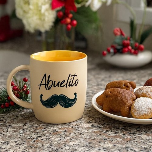 Triple Gifffted Abuelito Coffee Mug in Spanish, Latino World Best Grandpa, El Mejor Abuelo, Fathers Gifts, Grandparents Day, Regalo Dia Del Padre, Navidad, Birthday Christmas Taza Abuelos, V2, 13 Oz