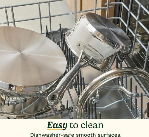 Cuisinart Chef’s Classic 11-Piece Stainless Steel Cookware Set - Induction Compatible, Even Heat Distribution, Dishwasher Safe