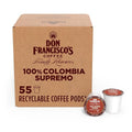 Don Francisco's 100% Colombia Supremo Coffee Pods - Medium Roast, 55 Count | Compatible with Keurig