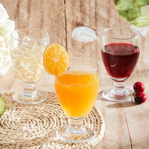 Patelai Set of 30 Water Goblet, 10.5 oz Clear Drinking Glasses Bulk Dishwasher Safe, Stemmed Water Glass for Juice Wine Beer Tea Sangria Cold Beverages, Reusable Glassware for Home Party Restaurant