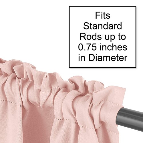 Sweet Jojo Designs Solid Color Blush Pink Shabby Chic Ruffle Window Treatment Valance for Harper Collection