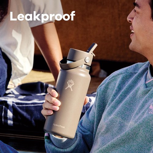 Hydro Flask 32 Oz Wide Flex Straw Cap Stone
