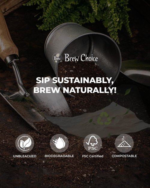 Brew Choice 100ct Pre-folded Unbleached Cone Coffee Filters, Upgraded 30% Thicker Natural Paper for Pure Taste, Compatible with Chemex Pour-Over Coffee Makers