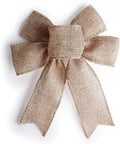 Mini Rustic Jute Bows by [Brand Name] - Burlap Wreaths for Christmas Tree Toppers & Party Decor