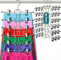 ZOBER 3-Pack Skirt Hangers with Clips - Space-Saving Closet Organizer with Swivel Hooks