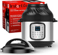 Instant Pot Duo Crisp 11-in-1 Air Fryer & Electric Pressure Cooker - 8QT Black/Stainless Steel, Free Recipe App