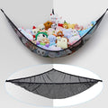 FIOBEE Stuffed Animals Net or Hammock Toy Storage Organizer Toy Hammock Net Bedroom Decor Hanging Storage with Hooks for Girl Kids Playroom Nursery, Black