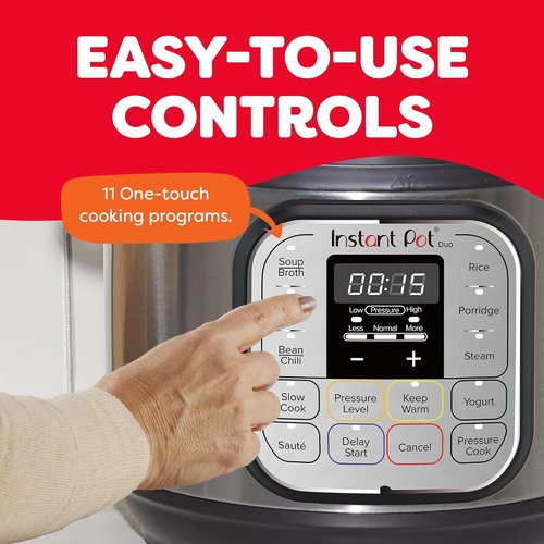 Instant Pot Duo Mini Electric Pressure Cooker - 7-in-1 Versatility, 3 Quart Stainless Steel | Free Recipe App Included