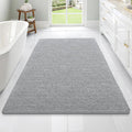 OLANLY Large Bathroom Rugs - Extra Soft Chenille Bath Mats | Quick Dry, Machine Washable, Light Grey 70x46