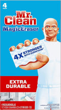 Mr. Clean Magic Eraser Sponge - All-Purpose Cleaning Pads for Kitchen & Bathroom | Extra Durable, 4ct