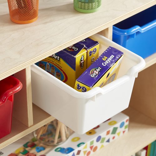 ECR4Kids Scoop Front Storage Bin, Multipurpose Organization, Assorted, 20-Piece