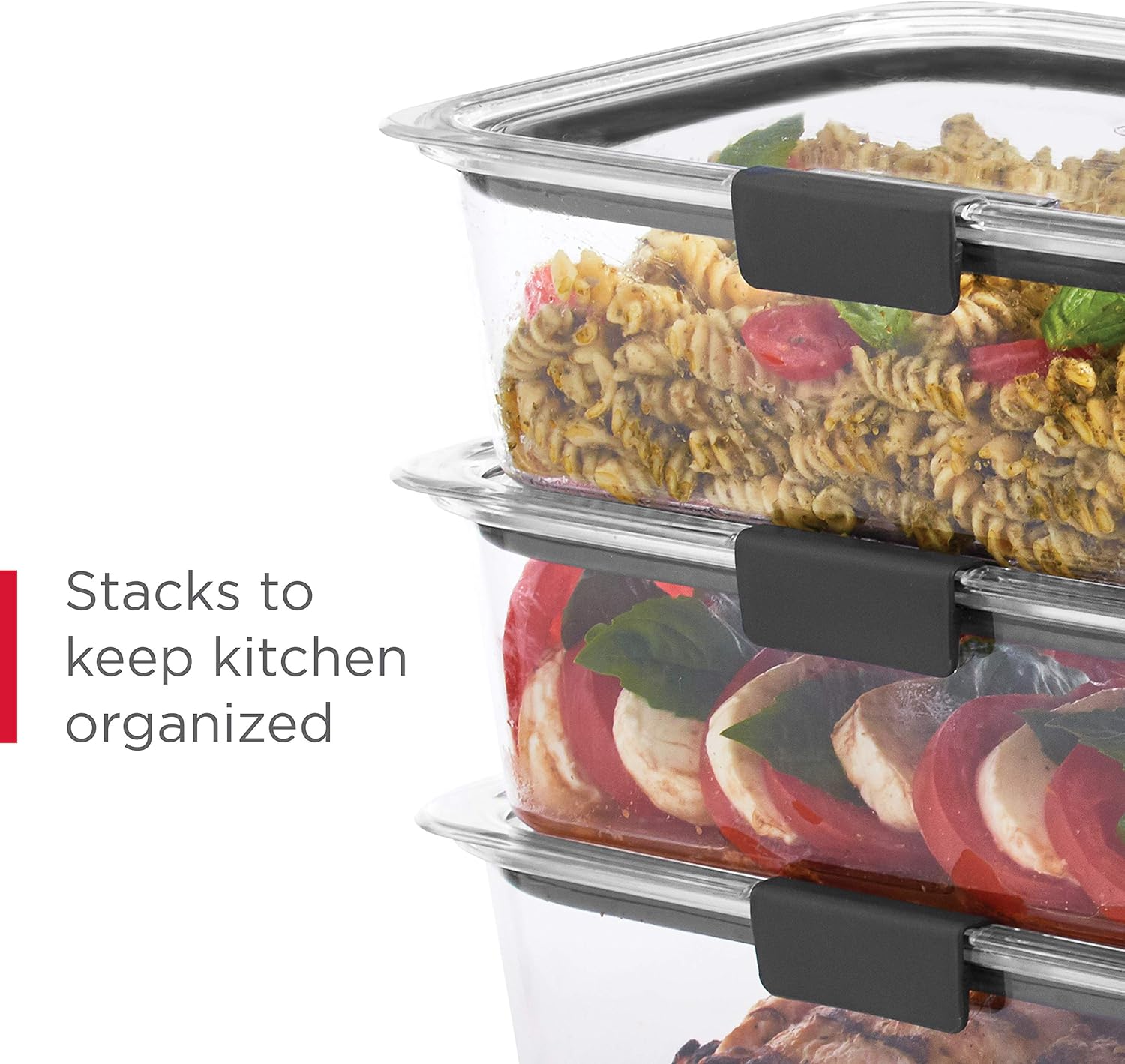 Rubbermaid Brilliance Food Storage Containers - 14-Piece BPA-Free, Leak-Proof, Clear Design