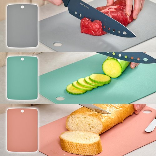 Firgi TPU Silicone Cutting Board Set of 3, BPA-Free Non-Slip Flexible Cutting Mats for Kitchen, Food Grade Silicone Chopping Boards - Dishwasher Safe Kitchen Essentials - 9" x 12"