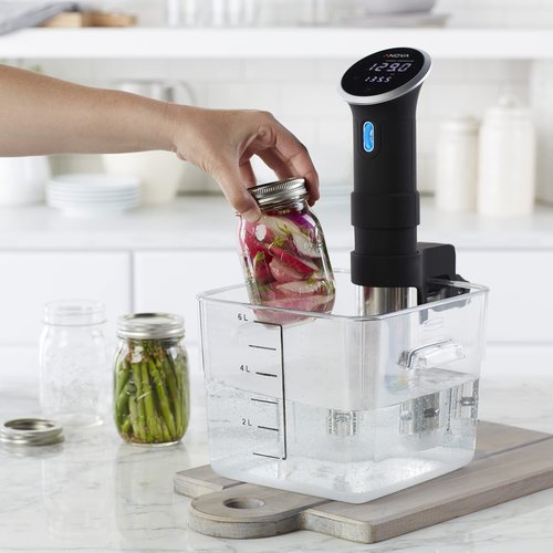 Rubbermaid Commercial Products Space Saving Square Food Storage Container 6 Quart Clear for Kitchen/Sous Vide/Meal Prep