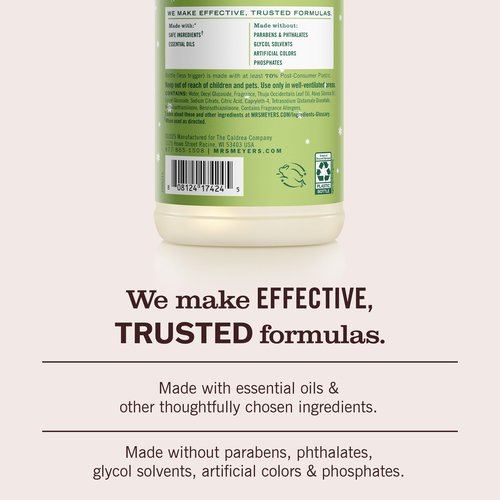 MRS. MEYER'S CLEAN DAY Multi-Surface Cleaner Spray, Cruelty Free Formula, Iowa Pine, 16 fl. Oz (Pack of 3)