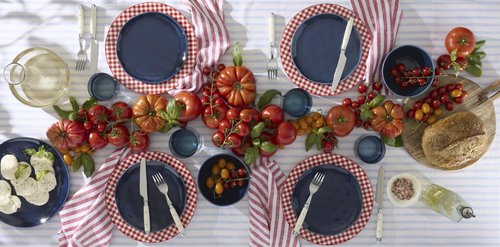Lenox 897165 Gingham Red Dinner Plates, Set of 4