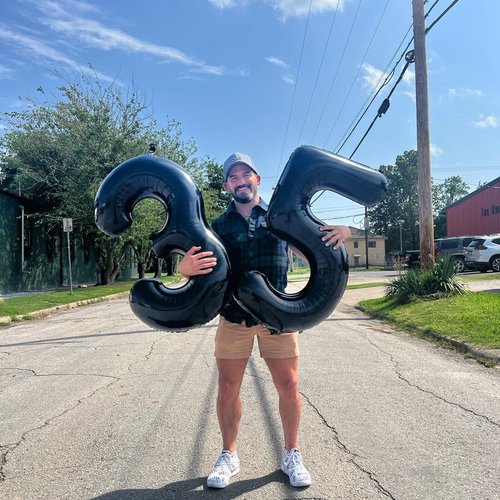 Black Number 25 Balloon - 40 Inch 25th Birthday Decoration for Men & Women | Elegant Party Supplies