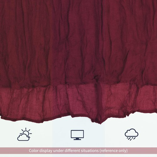 24 Pack Burgundy Table Runner 10Ft Cheesecloth Table Runner Rustic Gauze Table Runners Romantic Long Sheer Fabric Cheese Cloth Table Runners for Wedding Party Bridal Baby Shower
