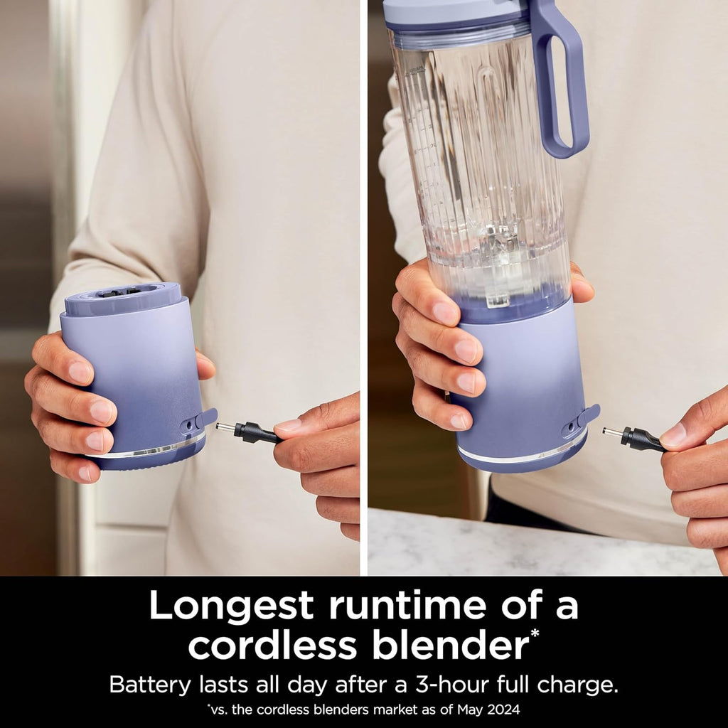 Ninja BC251LD Blast Max Cordless Blender - Smoothies & Ice Crush, 22 oz. Twist & Go Vessel, Lavender