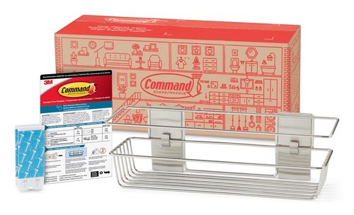 Command Shower Caddy with Water Resistant Strips, Organize Your Bathroom, Easy to Open Packaging Bathroom Decor