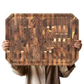 Utoplike Large Acacia Wood Cutting Board 22" x 16", End Grain Butcher Block with Juice Groove and Handles, Reversible Chopping Board for Meat, Vegetables, and Cheese, Thick 1.4"