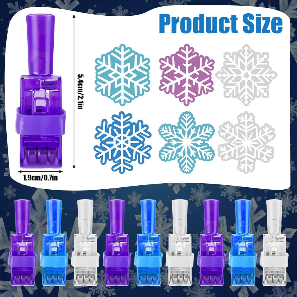 Tuanse 36 Pcs Snowflake Finger Lights - Glow in The Dark Party Favors for Kids | Winter Birthday Supplies