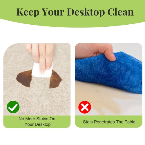 13-Inch Faux Leather Round Placemats Set of 6, Waterproof Anti-Slip Dual Sided Place mats, Heat Resistant Washable Table Mats with Coaster, Suitable for Indoor & Outdoor (6, Black Beige)