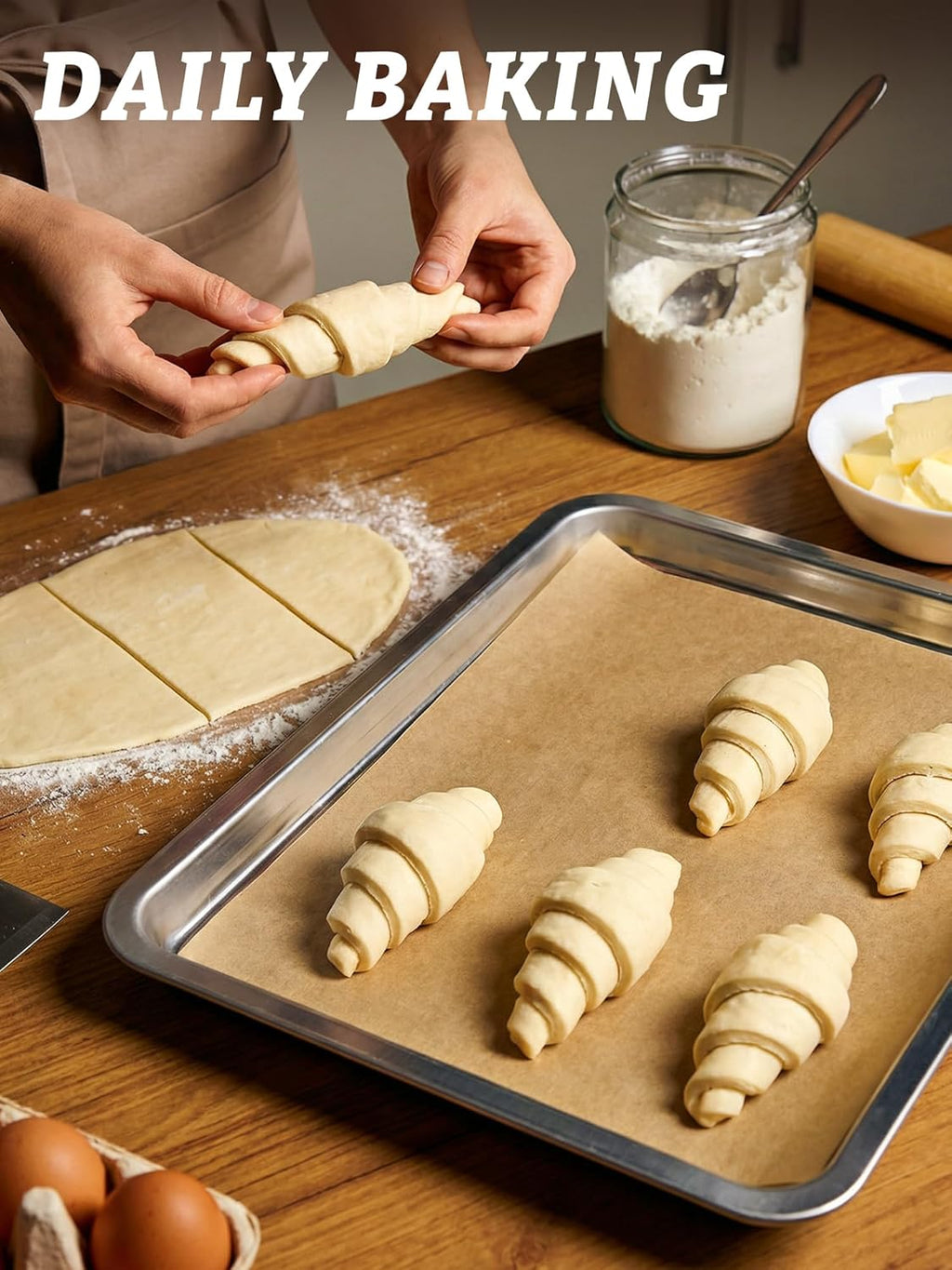 SMARTAKE Parchment Paper Baking Sheets - 400 Pcs Non-Stick Precut, 9x13 Inches for Baking & Grilling