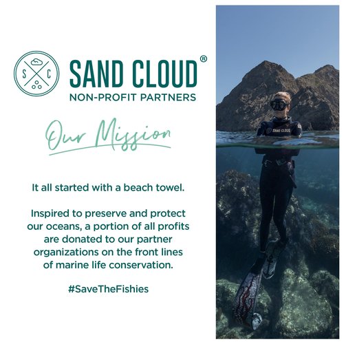 Sand Cloud Extra Large Turkish Beach Towel - Sand Free - 100% Organic Turkish Cotton Yarn - Quick Dry Towel for Beach, Picnic, Blanket or Bath - As Seen on Shark Tank - Marine Life (Boho Hawksbills)