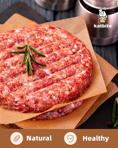 Katbite 300 Pcs Burger Patty Paper - Heavy Duty Non-Stick Unbleached Parchment Sheets | 6x6 Inches