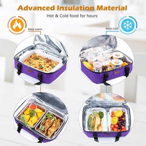 BAGSPRITE Insulated Casserole Carrier - Keeps Food Hot or Cold | Fits 9" x 13" Baking Dish