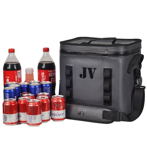 Jula Vance Portable Soft Cooler Leak Proof Freeze Insulation Cooler Tote Insulated Grocery Bag for Camping, Fishing, Picnic, Hiking (Grey) - 10.35L - 15 Cans Capacity