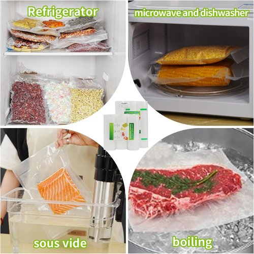 L'ELEF MISTICO Vacuum Sealer Bags - BPA-Free Food Saver Rolls (11''X20') for Sous Vide & Meal Prep