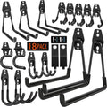 Heavy Duty Garage Hooks 18 Pack by [Brand Name] - Anti-Slip Coating for Bikes, Ladders & Garden Tools