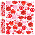 240Pcs Valentines Day Vase Filler, Pink Red Heart Rose Vase Filler Beads Floating for Wedding Decor Party Home Centerpieces