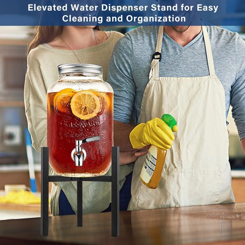 Uoveya Beverage Water Jug Stand Adjustable 7-12.6 IN - Drink Dispenser Stand Only, Fit 3-5 Gallon Water Jug Holder Container - Portable Drink Stand