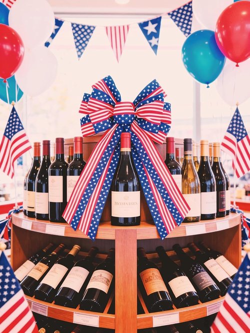 Large Patriotic Wreath Bow - 4th of July Decor | Star & Stripe American Flag Bow for Indoor/Outdoor Use (11.4 x 20.8 in)