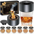 Electric Whiskey Smoker Kit, Rechargeable Bourbon Smoker Kit with 6 Flavors of Natural Wood Chips, Drink Smoker Infuser Kit Cocktail Idea Christmas Birthday Gifts for Men Husband Dad Him