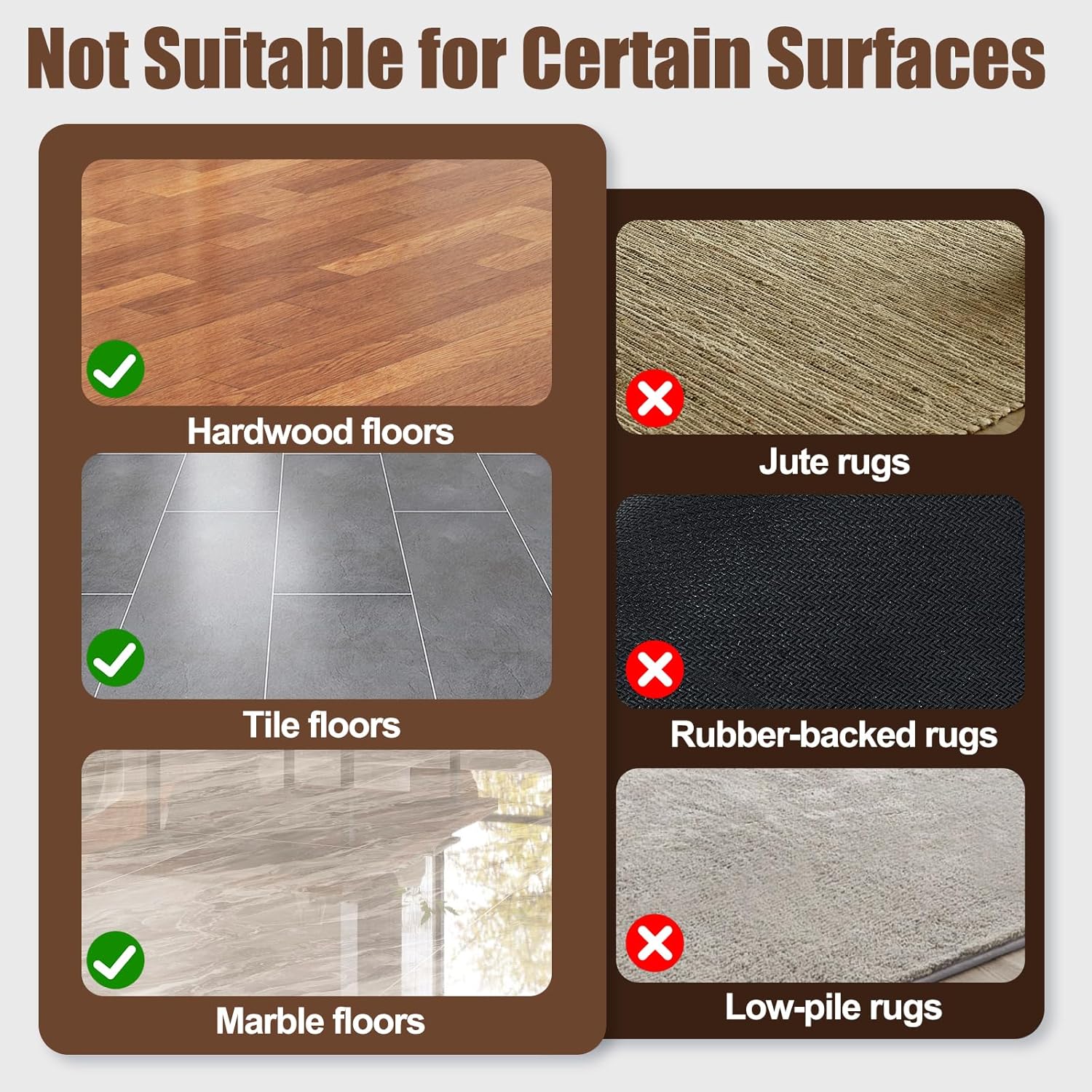 Skiennix Premium Non-Slip Rug Tape - 12Pcs for Flat Rugs on Hardwood & Tile Floors (Black)
