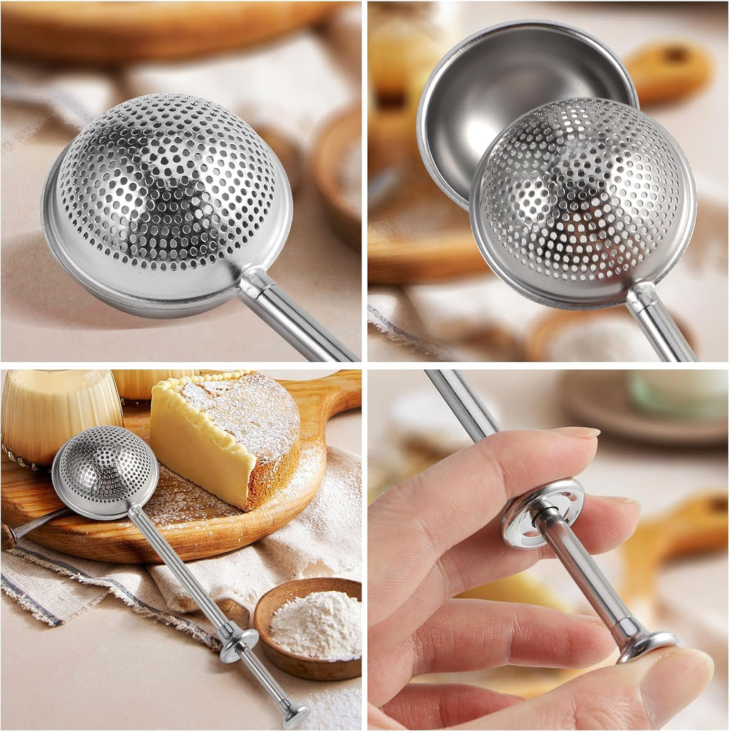 Skiennix Flour Duster - 304 Stainless Steel Baking Sifter & Powdered Sugar Shaker | 1 Piece