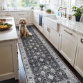 Skiennix 3x12 Washable Hallway Runner Rug - Ultra Soft Non-Slip Carpet for Kitchen & Entryway | Black