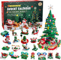 Skiennix Christmas Tree Advent Calendar - 24 Days of Surprises with LED Lights | Holiday Countdown Decor