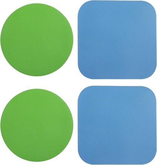 LUTER Multi-Function Silicone Jar Opener - Easy Grip for Seniors with Arthritis | 4-Piece Set in Light Blue & Green