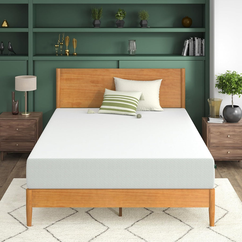 Zinus Memory Foam Mattress - 10 Inch Green Tea Comfort | Full Size, White