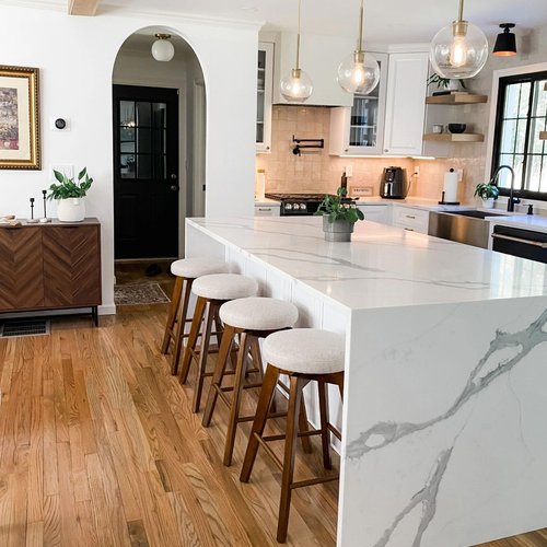 Nathan James Amalia Backless Kitchen Counter Height Bar Stool, Solid Wood with 360 Swivel Seat Antique Coffee/Natural Wheat