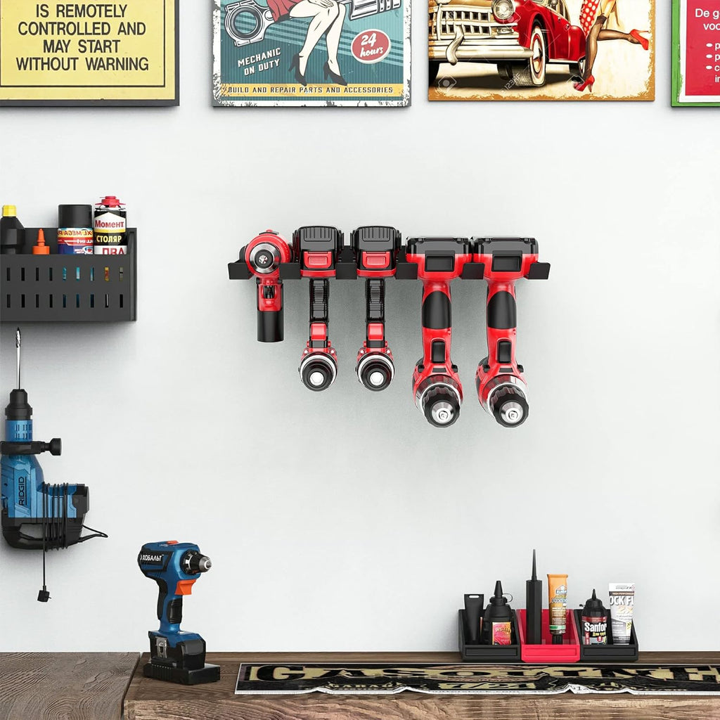 Ultrawall Power Tool Organizer - Heavy Duty Wall Mount Drill Holder for Garage Storage Solutions