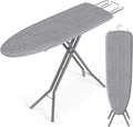 SONGMICS Ironing Board - Foldable & Height Adjustable Up to 35 Inches | 4-Layer Cover & Iron Rest, Dove Gray