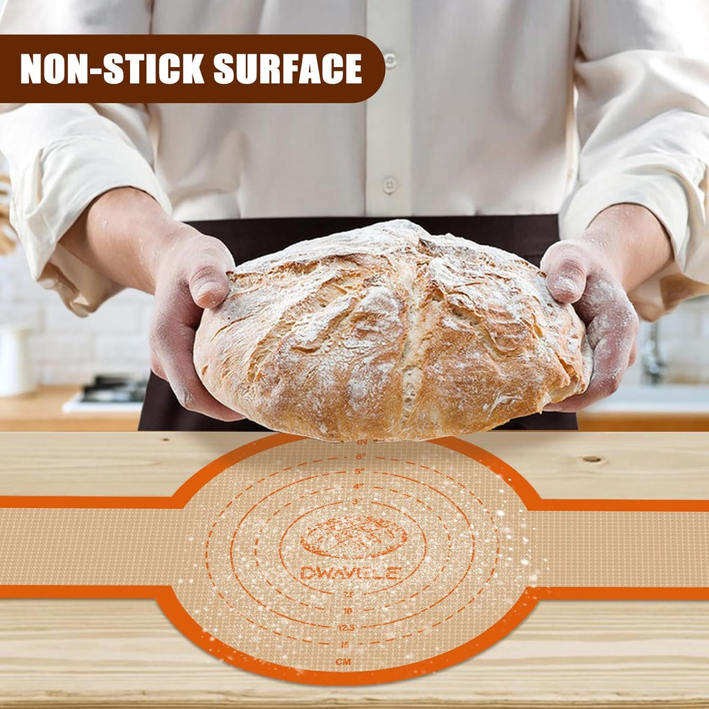 Skiennix Silicone Bread Sling - Non-Stick & Easy to Clean Baking Mat Set | 2 Reusable Sourdough Tools